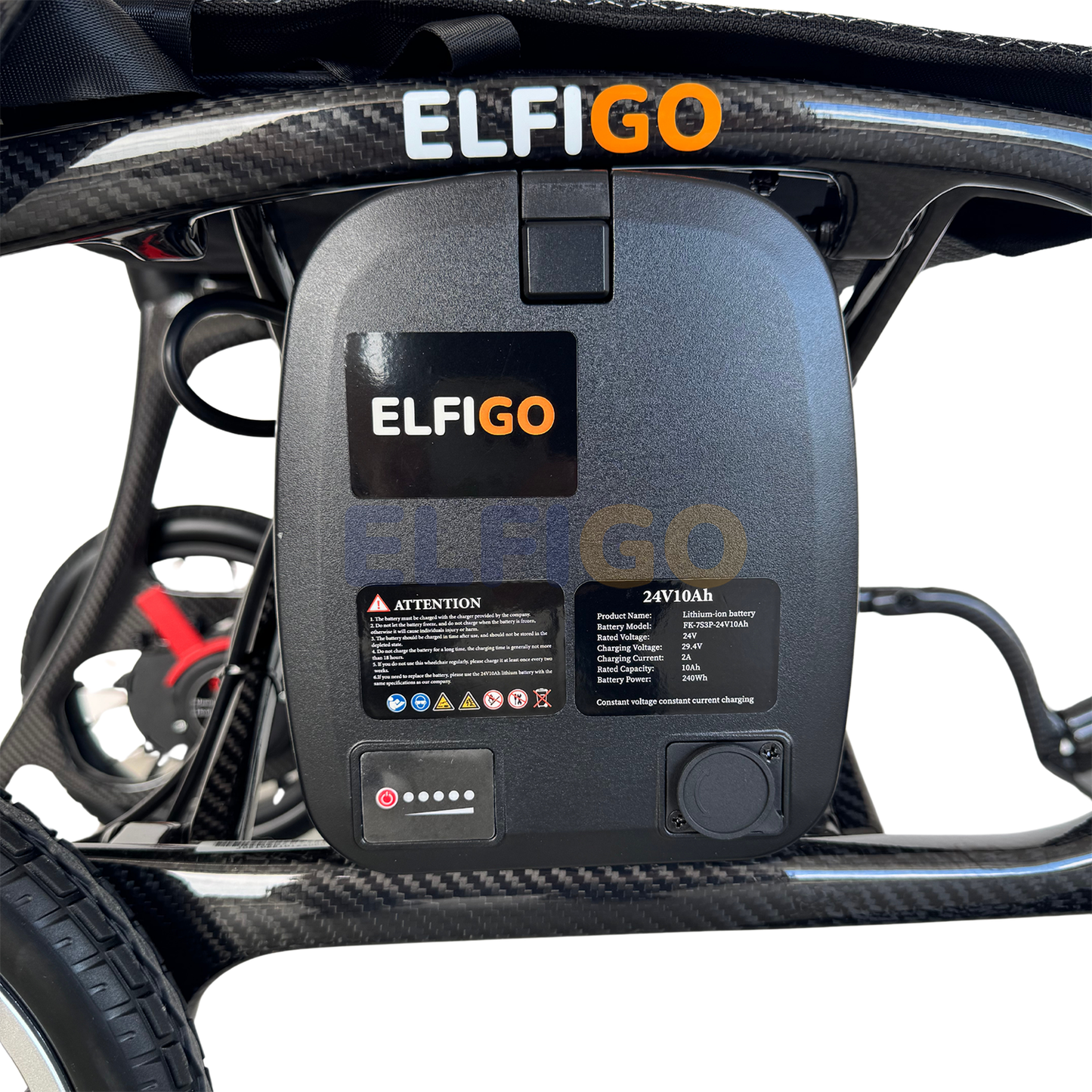 Ultra-Lite Carbon Electric Powered Motorised Wheelchair PMA (11.7 kg) 10Ah