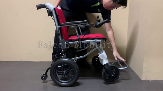 How to Fold and Unfold the Ultra-Lite Electric Wheelchair - Falcon Mobility Singapore