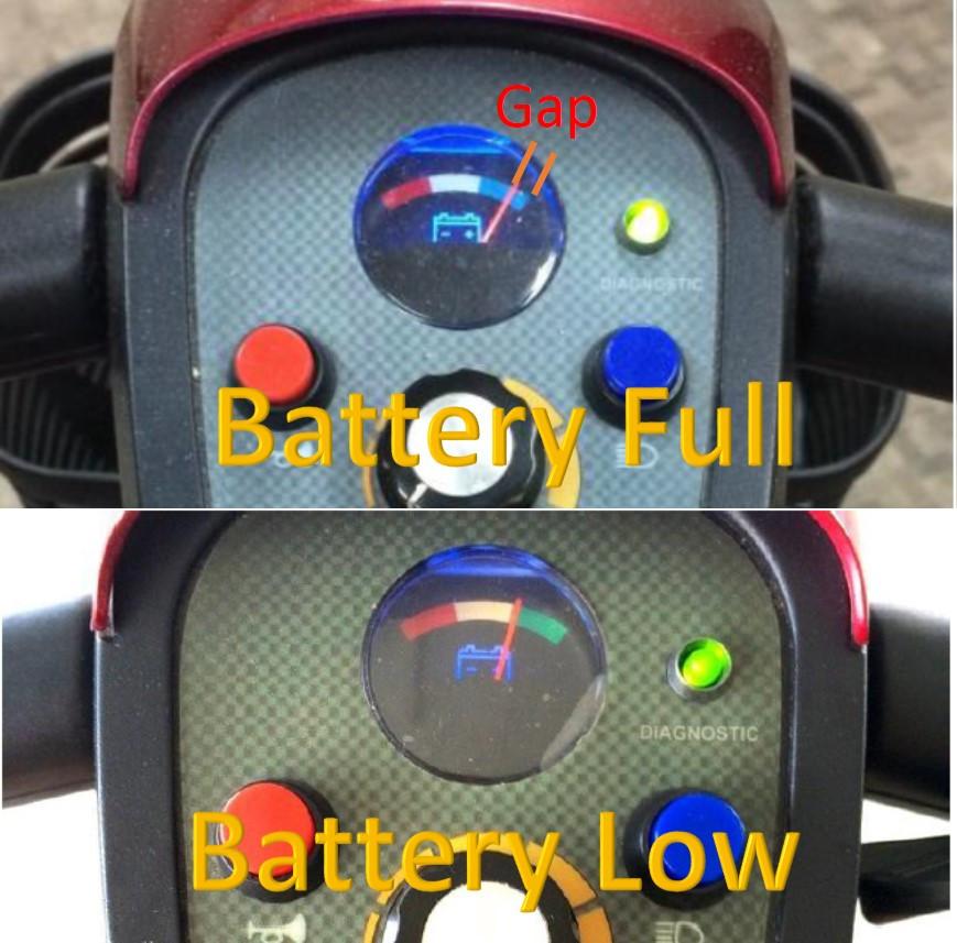 Reading your Mobility Scooter Battery Gauge Correctly - Falcon Mobility Singapore