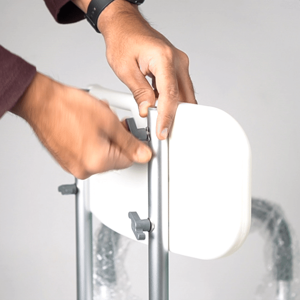 HappyBath Tool-Free Shower Chair with Backrest and Handles