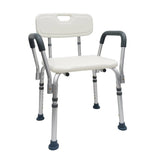 HappyBath Tool-Free Shower Chair with Backrest and Handles